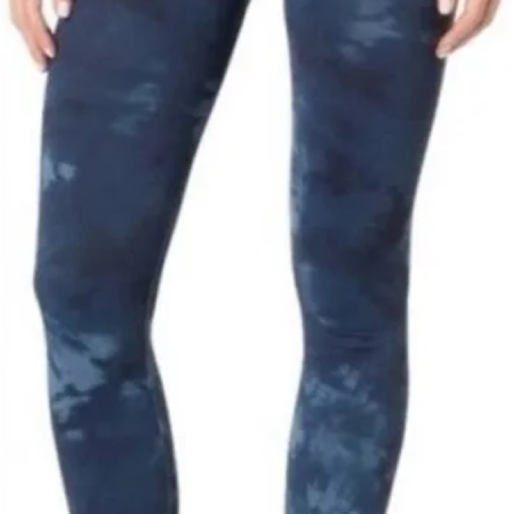 SPANX Blue Cloudy Tie-Dye Leggings Size XL